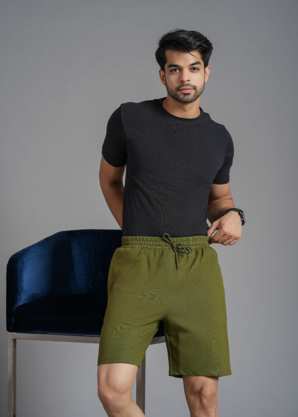 Olive Green Color Short - Image 5