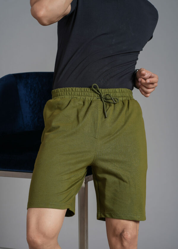 Olive Green Color Short - Image 4