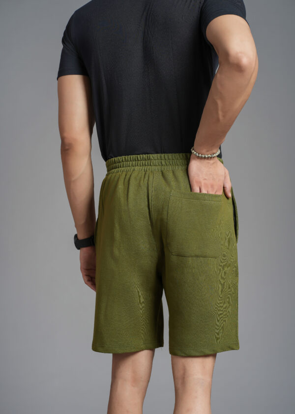 Olive Green Color Short - Image 3