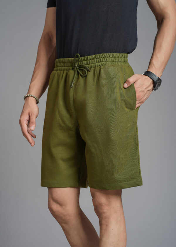 Olive Green Color Short - Image 6