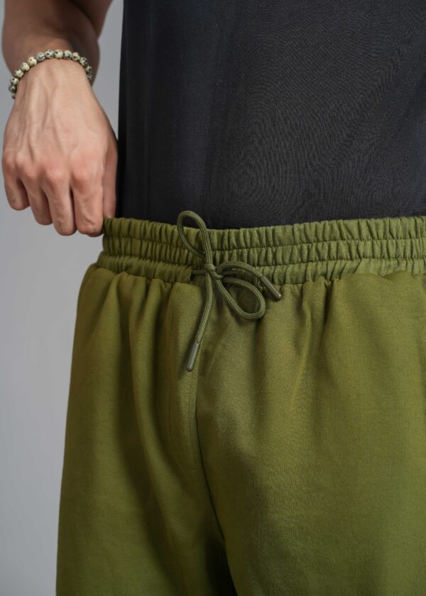 Olive Green Color Short - Image 2