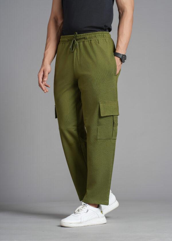 Olive Green Color Cargo Joggers
