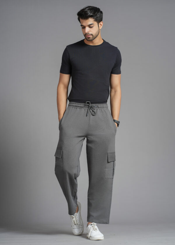 Grey Color Cargo Jogger - Image 5